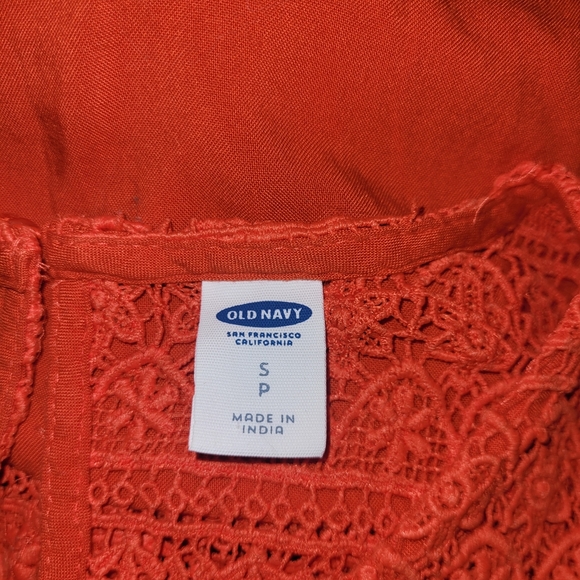 Old Navy Eyelet Yoke Sleeveless Top in Orange S - Picture 6 of 6